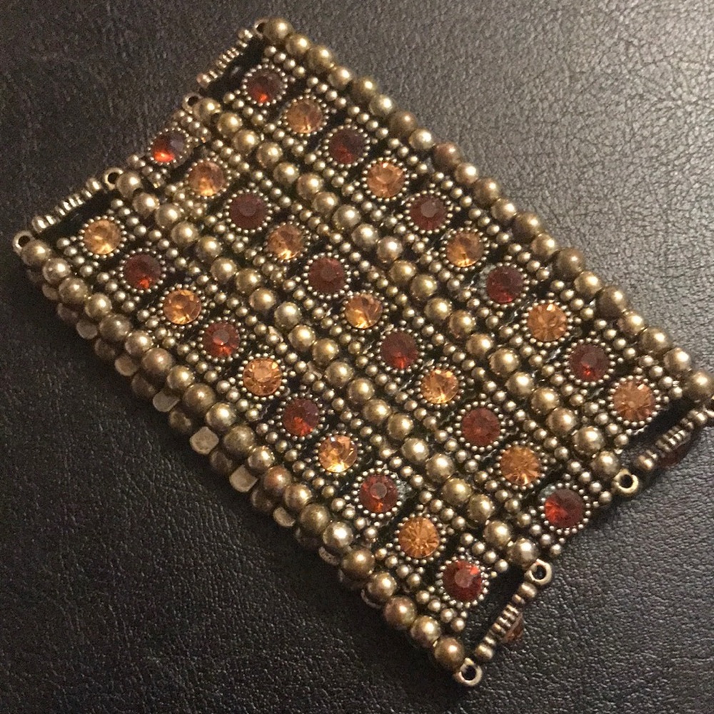 Stunning AMBER RHINESTONE BRACELET